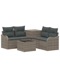 Set di divani 6 pz Grigio e Grigio Scuro 2