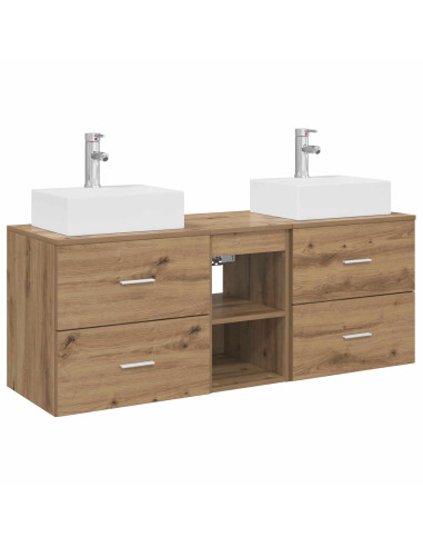 Set di Armadi da Bagno 3 pz Rovere Artigianale