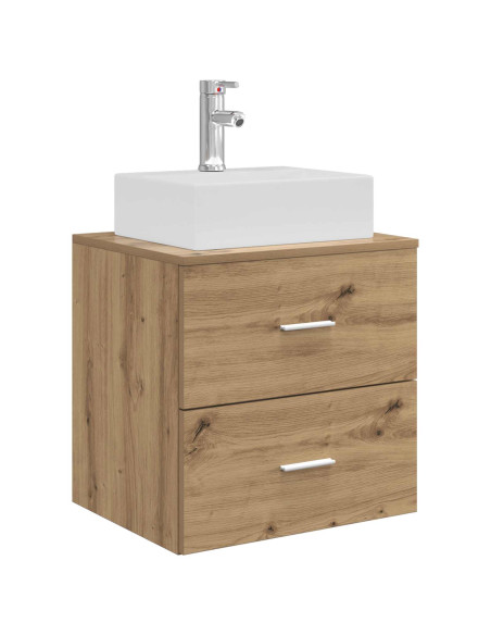 Set di Armadi da Bagno 3 pz Rovere Artigianale