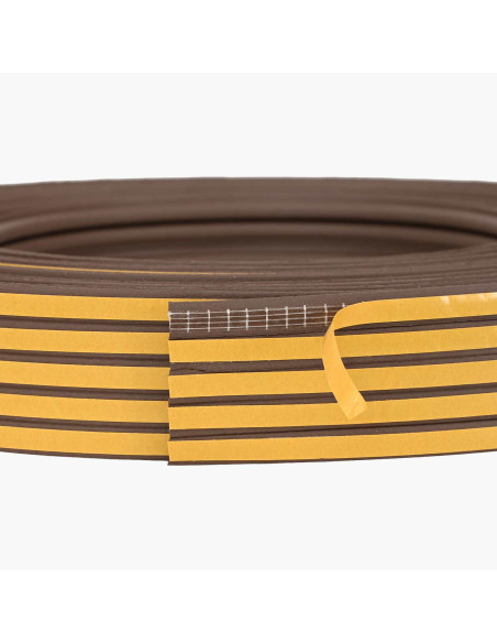 Nastro adesivo per finestre Marrone 9 x 8 mm 12 m Schiuma EPDM