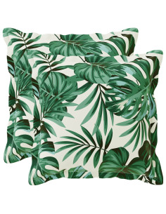 Federa 2 pz HOUTEN Motivo a Foglie 45 x 45 cm Poliestere
