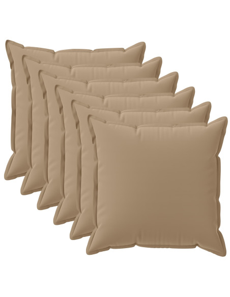 Federa 6 pz HOUTEN Tortora 45 x 45 cm Poliestere