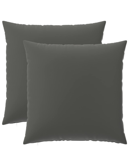 Federa 2 pcs HEERLEN Antracite 60 x 60 cm Poliestere