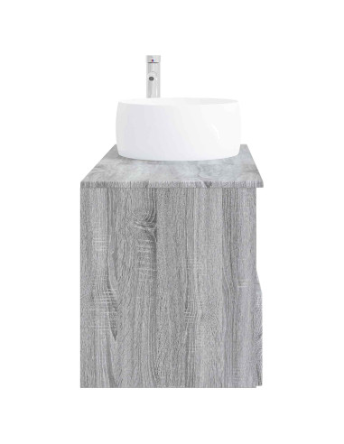 Set di mobili per il bagno 2 pz Sonoma grigio