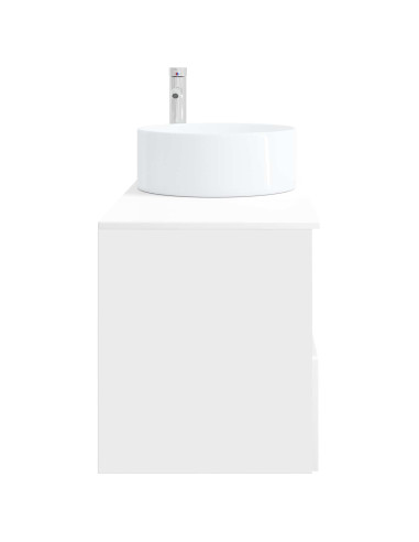Set di mobili per il bagno 2 pz Bianco Legno ingegnerizzato