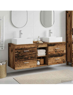 Set di Armadi da Bagno 3 pz Legno antico 49,5 x 41 x 62,5 cm