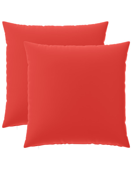 Federa 2 pcs HEERLEN Rosso 60 x 60 cm Poliestere