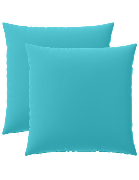 Federa 2 pcs HEERLEN Turchese 60 x 60 cm Poliestere