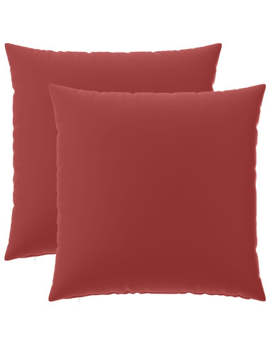 Federa 2 pcs HEERLEN Rosso Vino 60 x 60 cm Poliestere