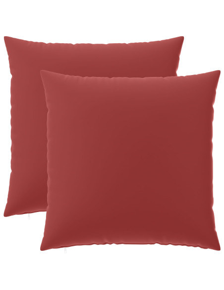 Federa 2 pcs HEERLEN Rosso Vino 60 x 60 cm Poliestere