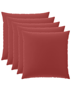 Federa 6 pcs HEERLEN Rosso Vino 60 x 60 cm Poliestere