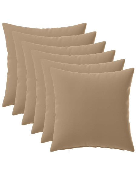 Federa 6 pz HEERLEN Tortora 35 x 35 cm Poliestere