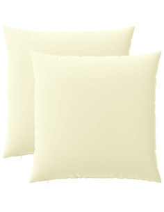 Federa 2 pcs HEERLEN Crema 65 x 65 cm Poliestere