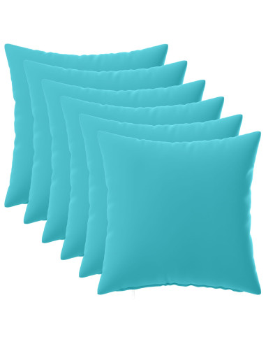 Federa 6 pcs HEERLEN Turchese 35 x 35 cm Poliestere