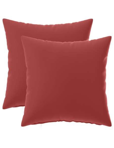 Federa 2 pcs HEERLEN Rosso Vino 35 x 35 cm Poliestere