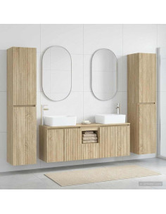 Set di mobili per il bagno 5 pz Rovere Sonoma