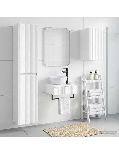 Set di mobili per il bagno 3 pz Bianco Lucido