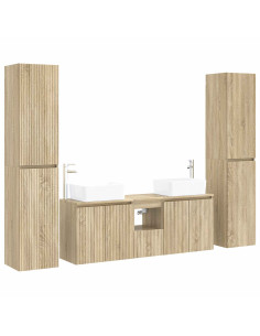 Set di mobili per il bagno 5 pz Rovere Sonoma 2