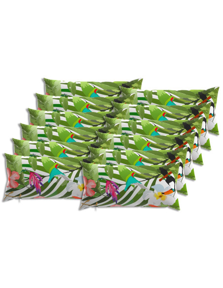 Federa 12 pcs HEERLEN Nero 40 x 80 cm Poliestere