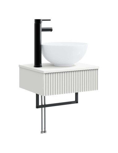 Set di mobili per il bagno 3 pz Bianco 33 x 34,5 x 160 cm