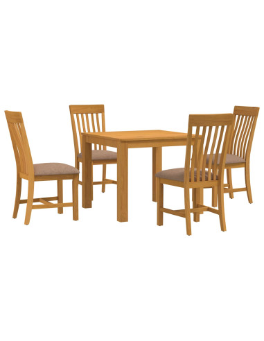 Set da pranzo 5 pz Grigio Legno di Quercia Massello