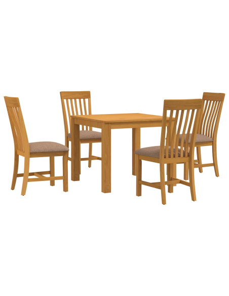Set da pranzo 5 pz Grigio Legno di Quercia Massello