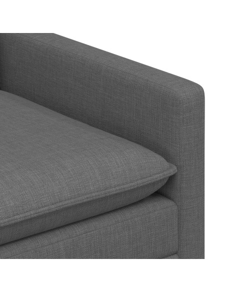 Set di divani 2 pz Grigio Scuro Tessuto