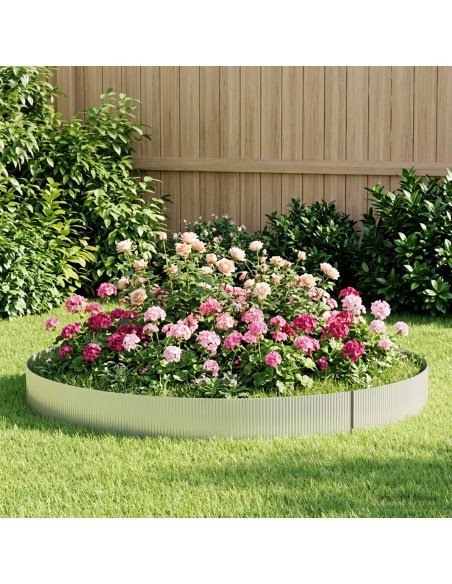 Bordura per Prato 20 m x 25 cm Acciaio zincato Argento