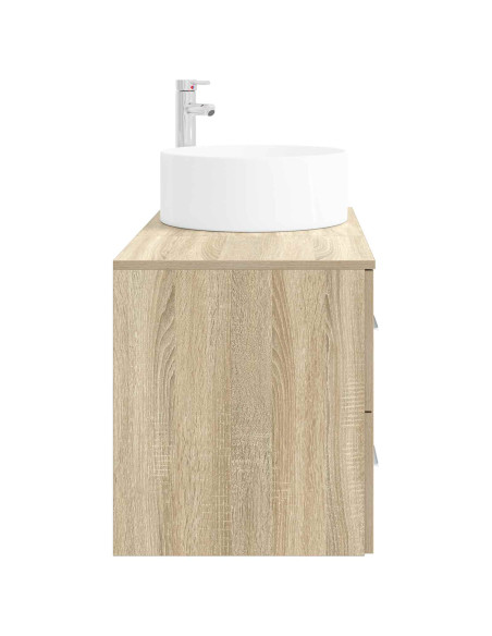 Set di mobili per il bagno 2 pz Rovere Sonoma