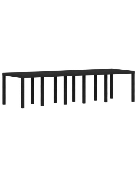 Set da Pranzo per Giardino 14 pz Antracite PP