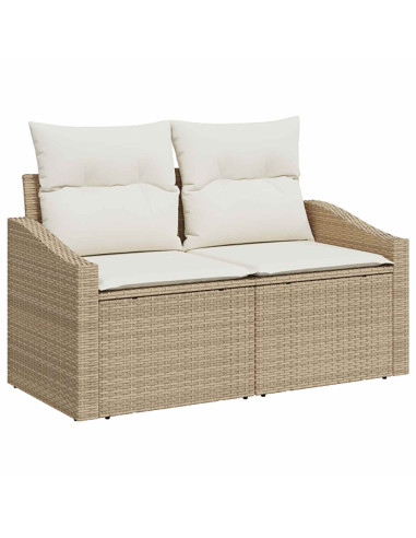 Set di divani 6 pz Beige e Bianco Crema