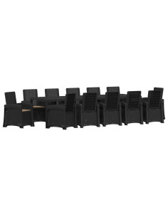 Set da Pranzo per Giardino 14 pz Antracite e Tortora PP 2