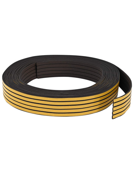 Nastro adesivo per finestre Nero 9 x 3 mm 12 m Schiuma EPDM