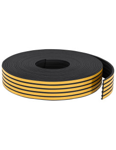 Nastro adesivo per finestre Nero 9 x 4 mm 50 m Schiuma EPDM 2