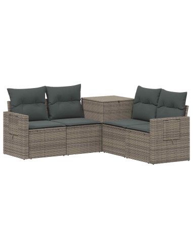 Set di divani 5 pz Grigio e Grigio Scuro