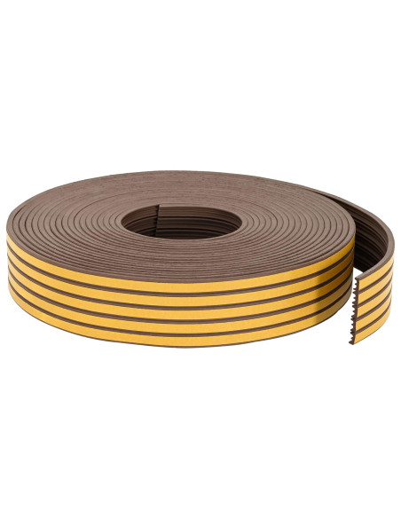 Nastro adesivo per finestre Marrone 15 x 8 mm 12 m Schiuma EPDM