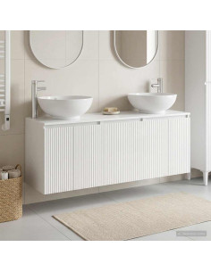 Set di Armadi da Bagno 3 pz Bianco Lucido 49,5 x 44,5 x 65 cm