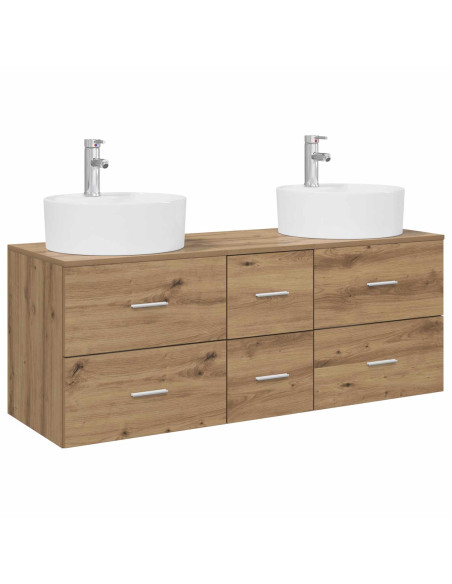 Set di mobili per il bagno 3 pz Rovere Artigianale