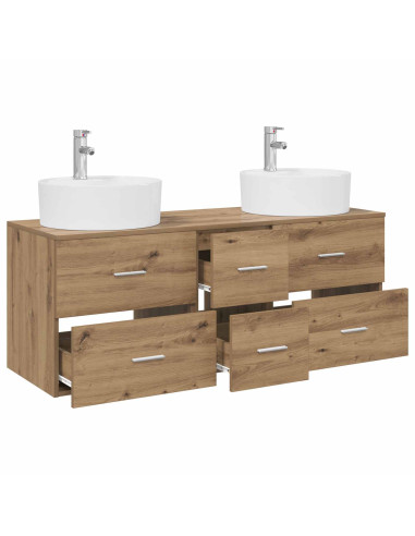 Set di mobili per il bagno 3 pz Rovere Artigianale