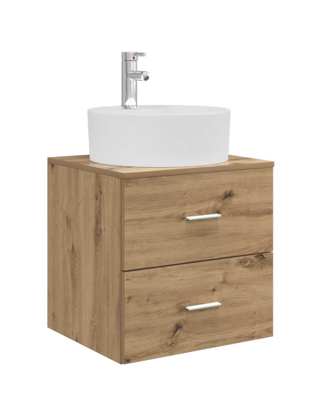 Set di mobili per il bagno 3 pz Rovere Artigianale