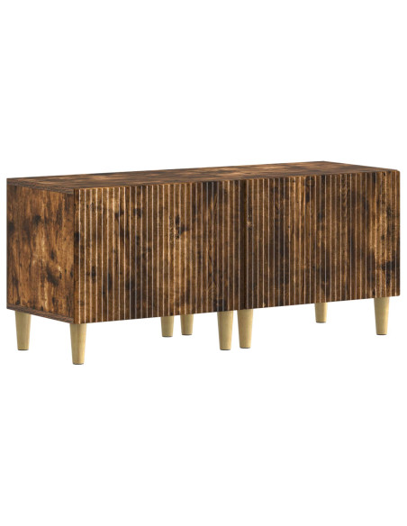 Mobile TV LED a 5 pezzi Rovere Fumo Legno ingegnerizzato