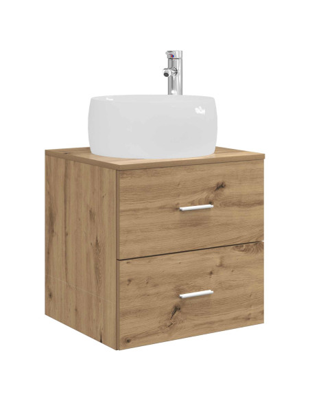 Set di mobili per il bagno 3 pz Rovere Artigianale