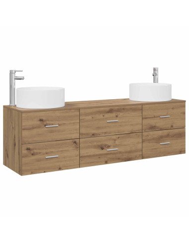 Set di mobili per il bagno 3 pz Rovere Artigianale