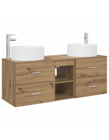 Set di mobili per il bagno 3 pz Rovere Artigianale