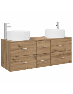Set di mobili per il bagno 3 pz Rovere Artigianale 2