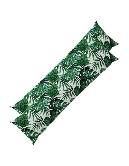 Federa 2 pcs HEERLEN Motivo a Foglie 40 x 145 cm Poliestere