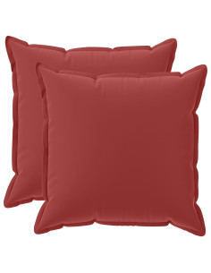 Federa 2 pz HOUTEN Rosso Vino 60 x 60 cm Poliestere