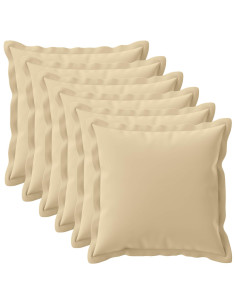 Federa 6 pz HOUTEN Beige 65 x 65 cm Poliestere