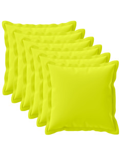 Federa 6 pz HOUTEN Verde brillante. 65 x 65 cm Poliestere