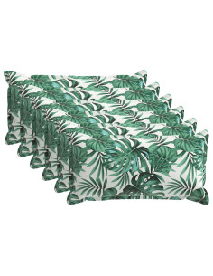 Federa 6 pz HOUTEN Motivo a Foglie 40 x 70 cm Poliestere
